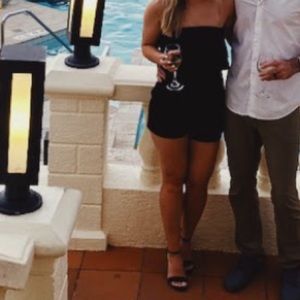 Black shorts jumpsuit